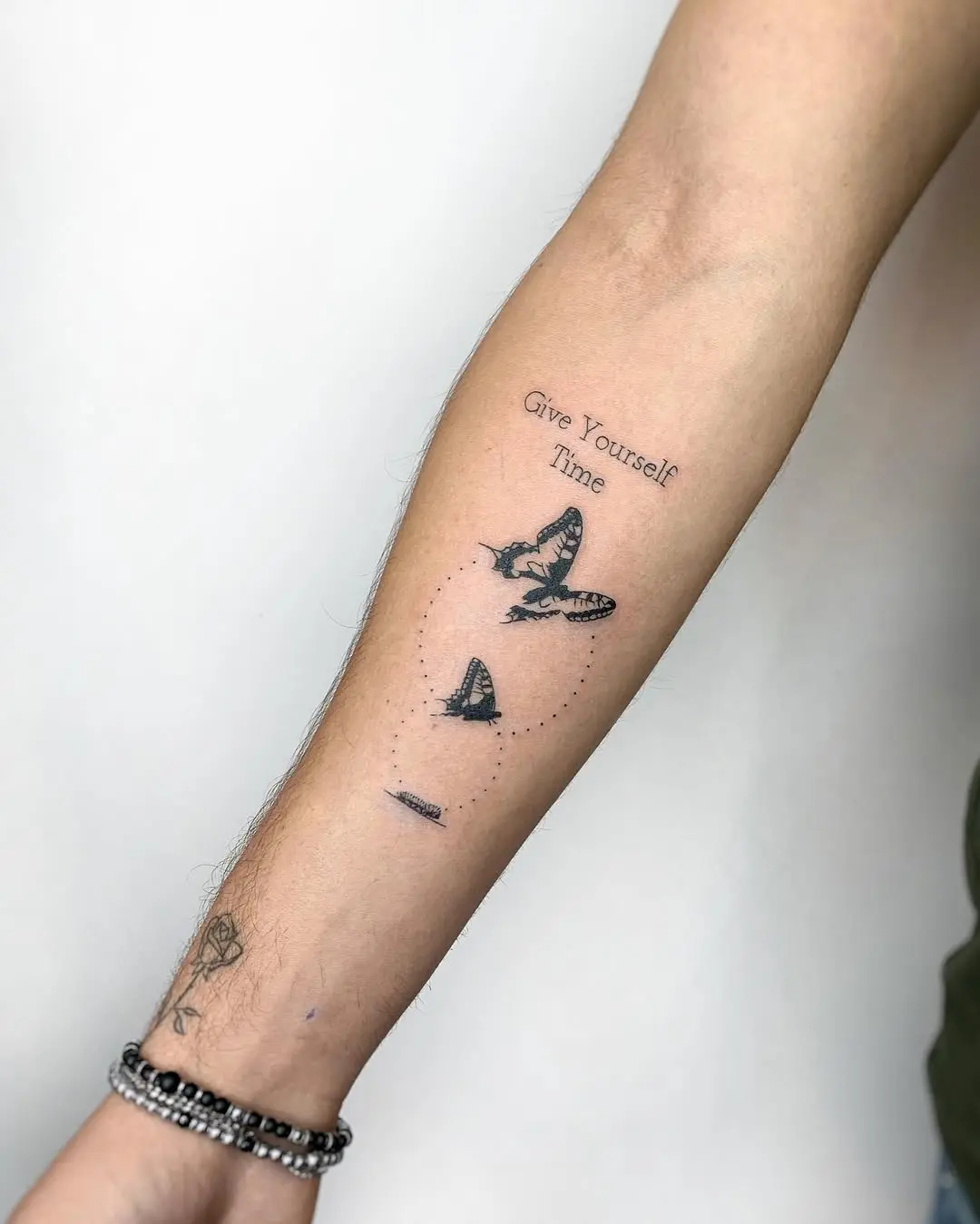 Meaningful growth tattoo with nature elements