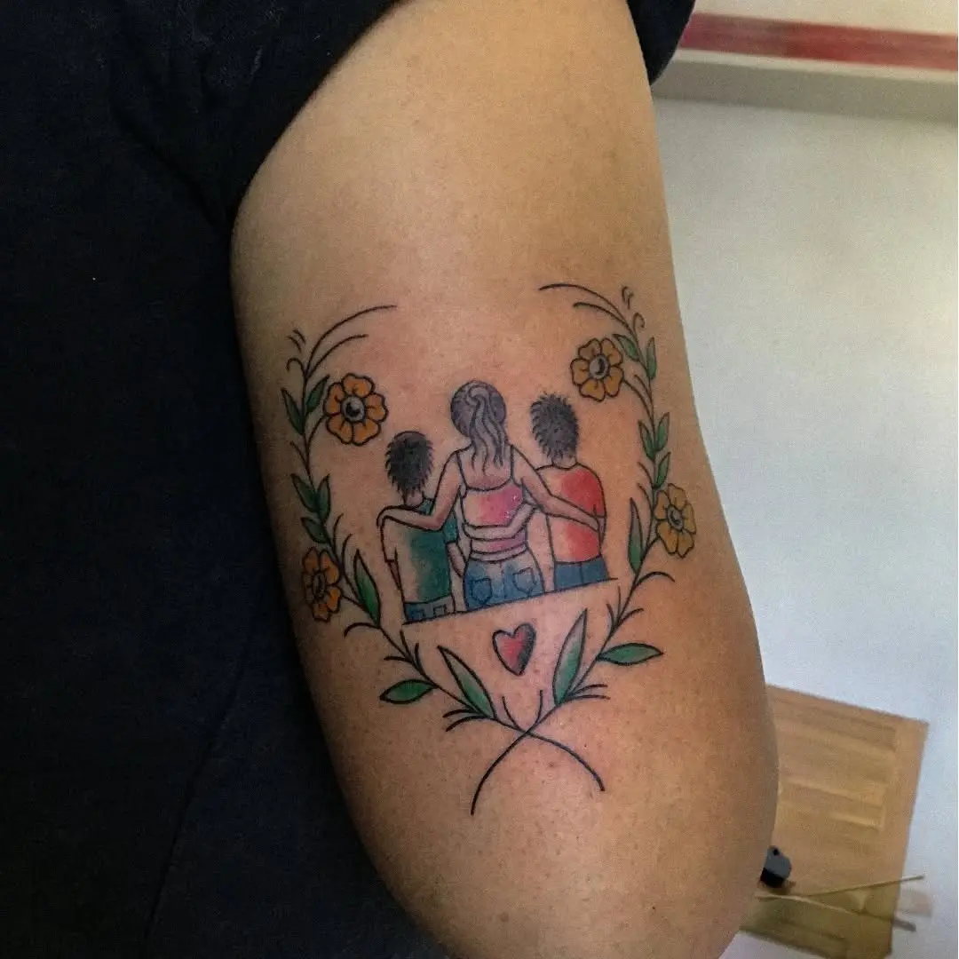 Meaningful bond illustrated through vibrant ink