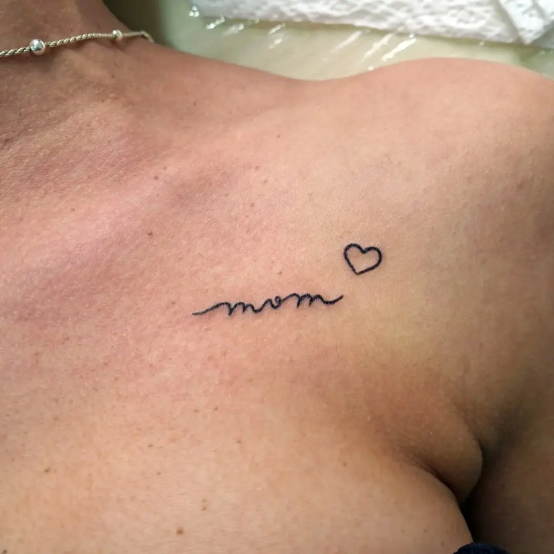 Simple and heartfelt mom tattoo design