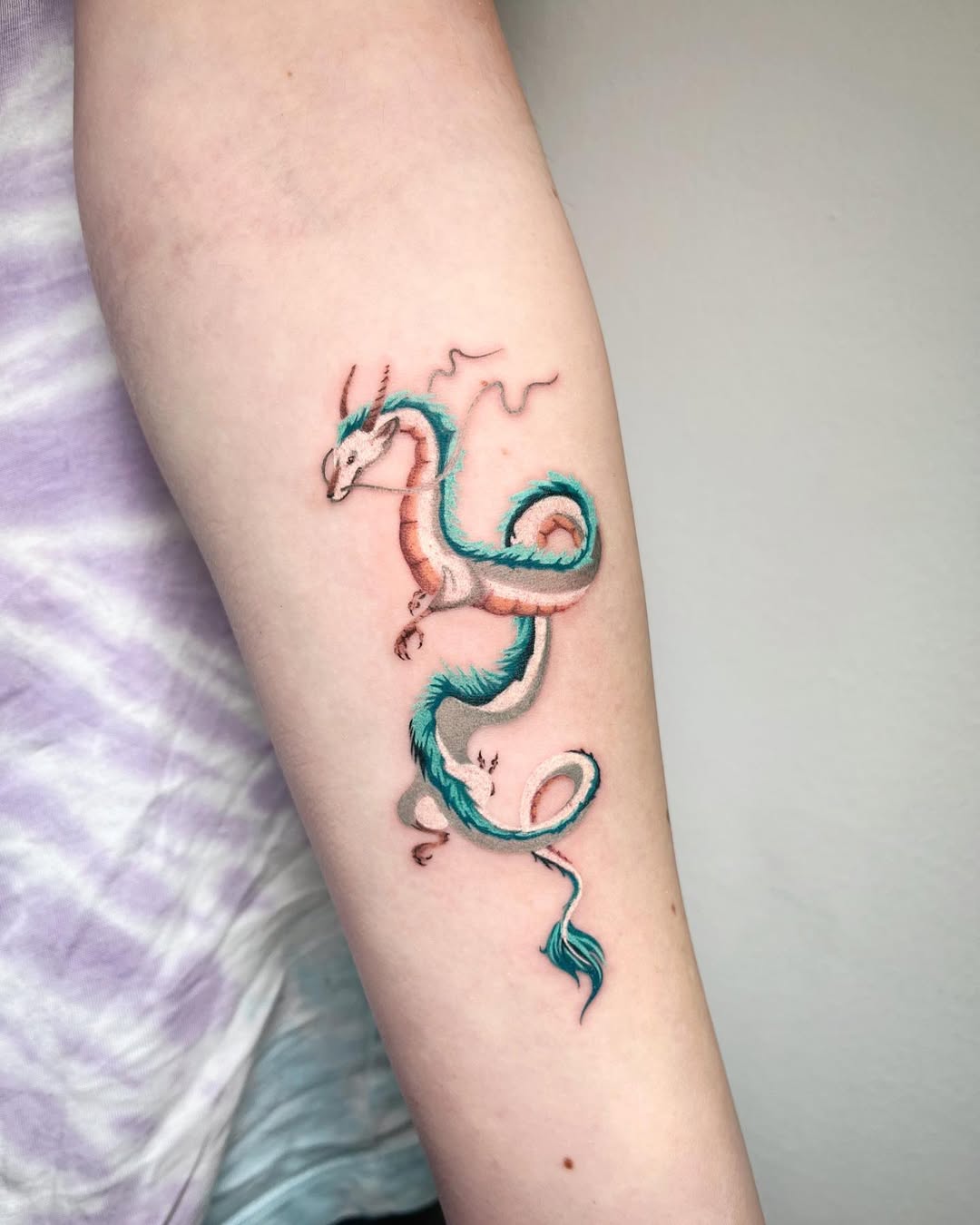 Vibrant Oriental Dragon Inked on Skin