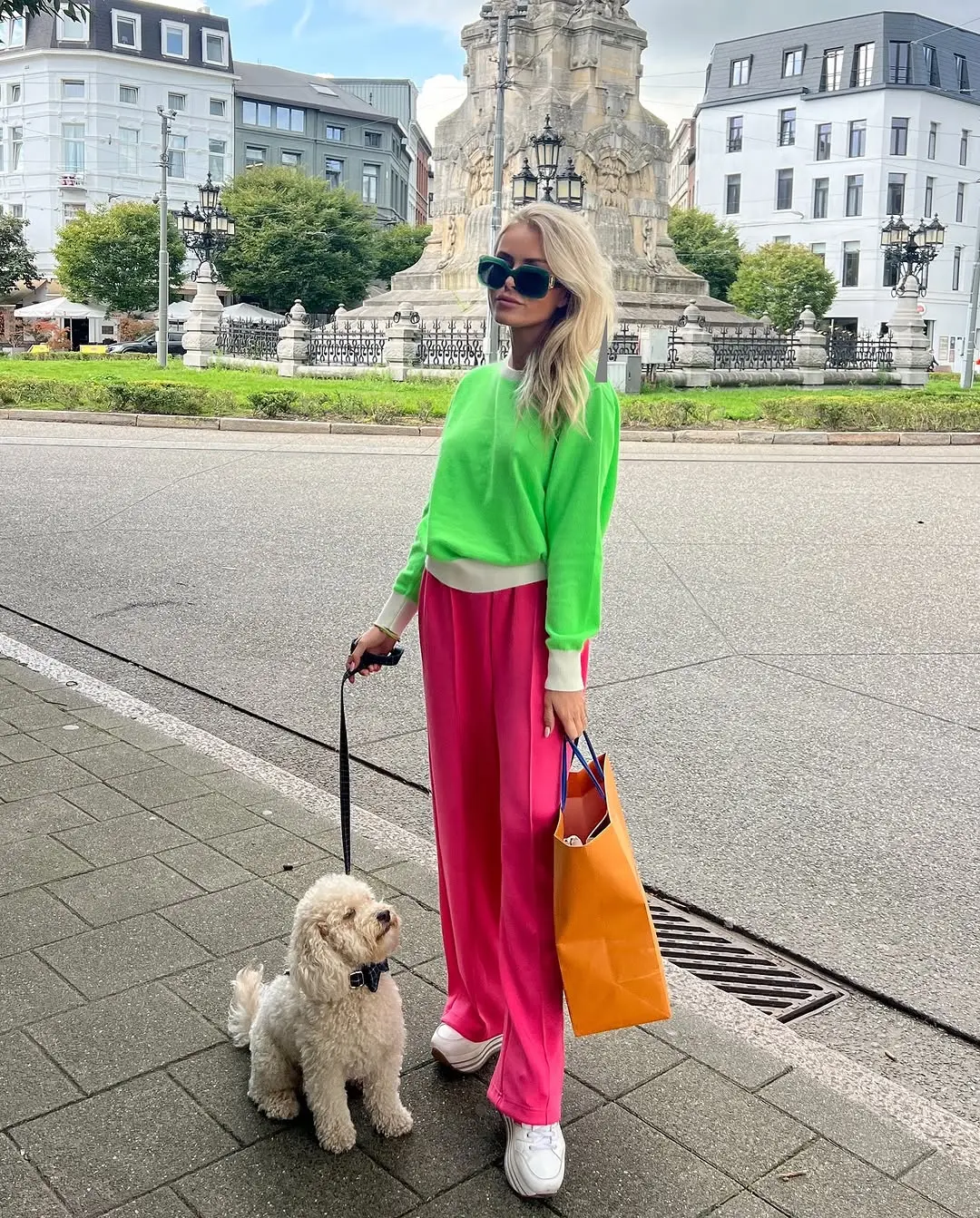 Vibrant Pink Pants for Chic Street Style
