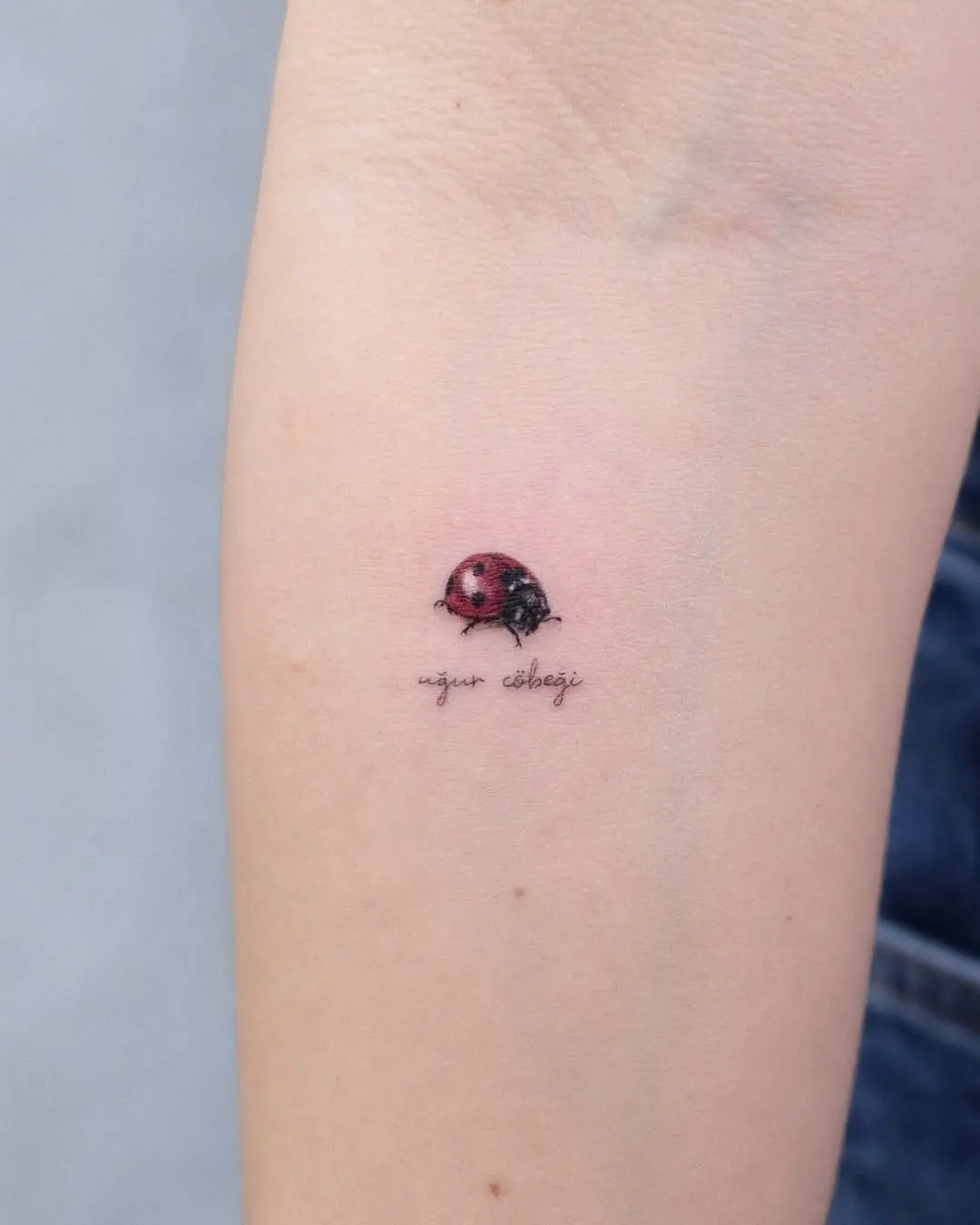 Charming ladybug tattoo with whimsical artistry