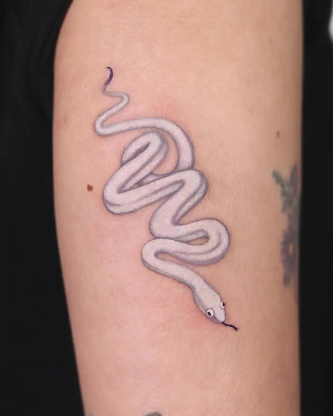 Elegant minimalist snake tattoo design