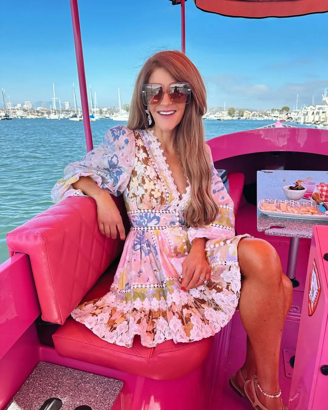Charming summer dress perfect for boat outings.