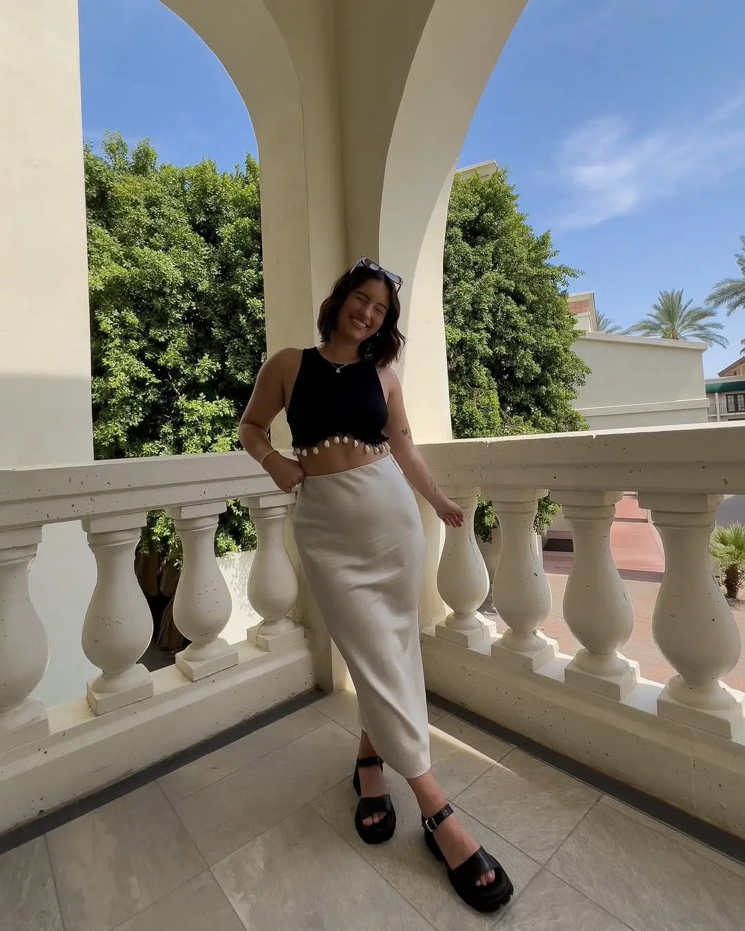 Effortless elegance in a summer midi skirt