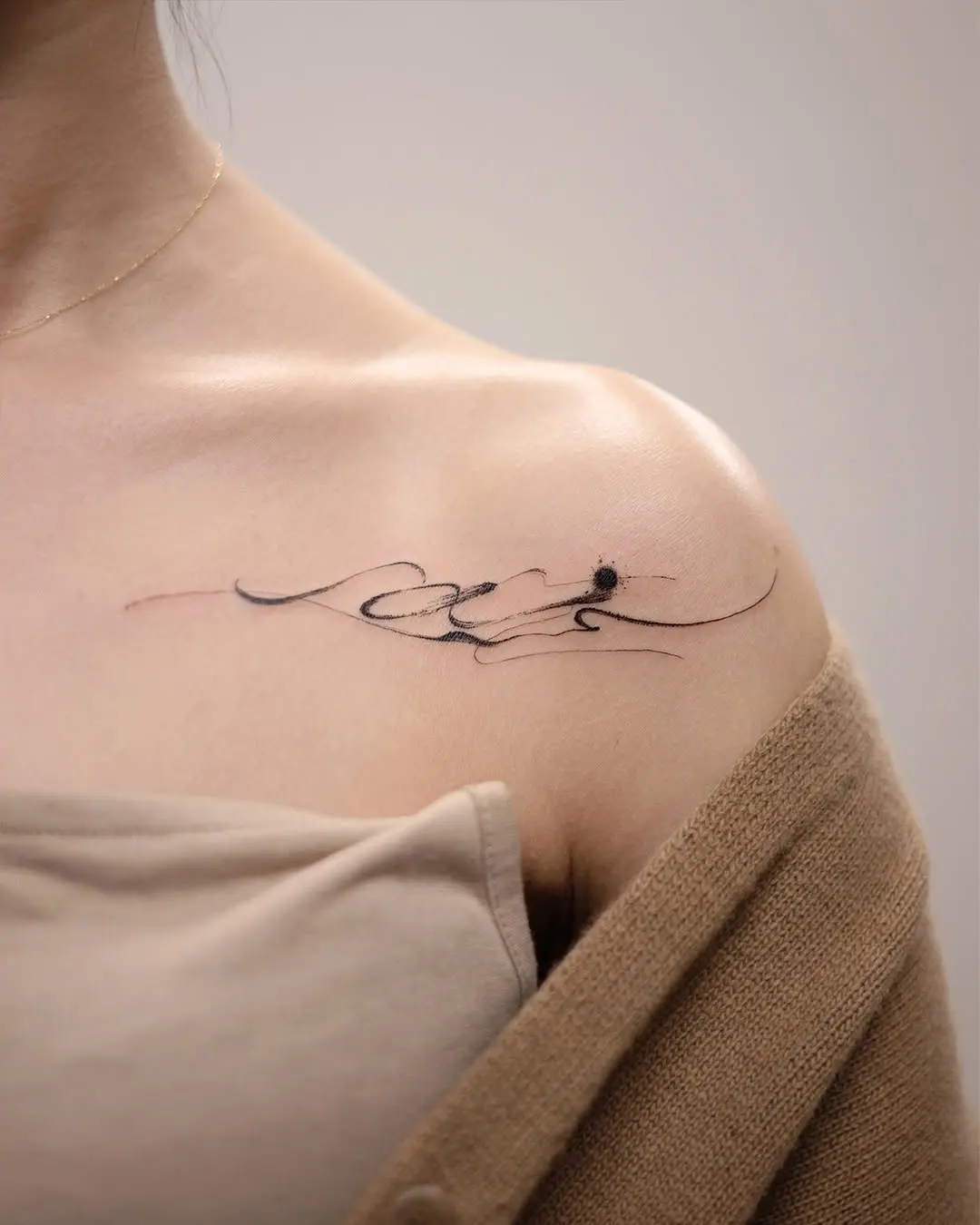 Elegant, flowing lines and minimalist design.