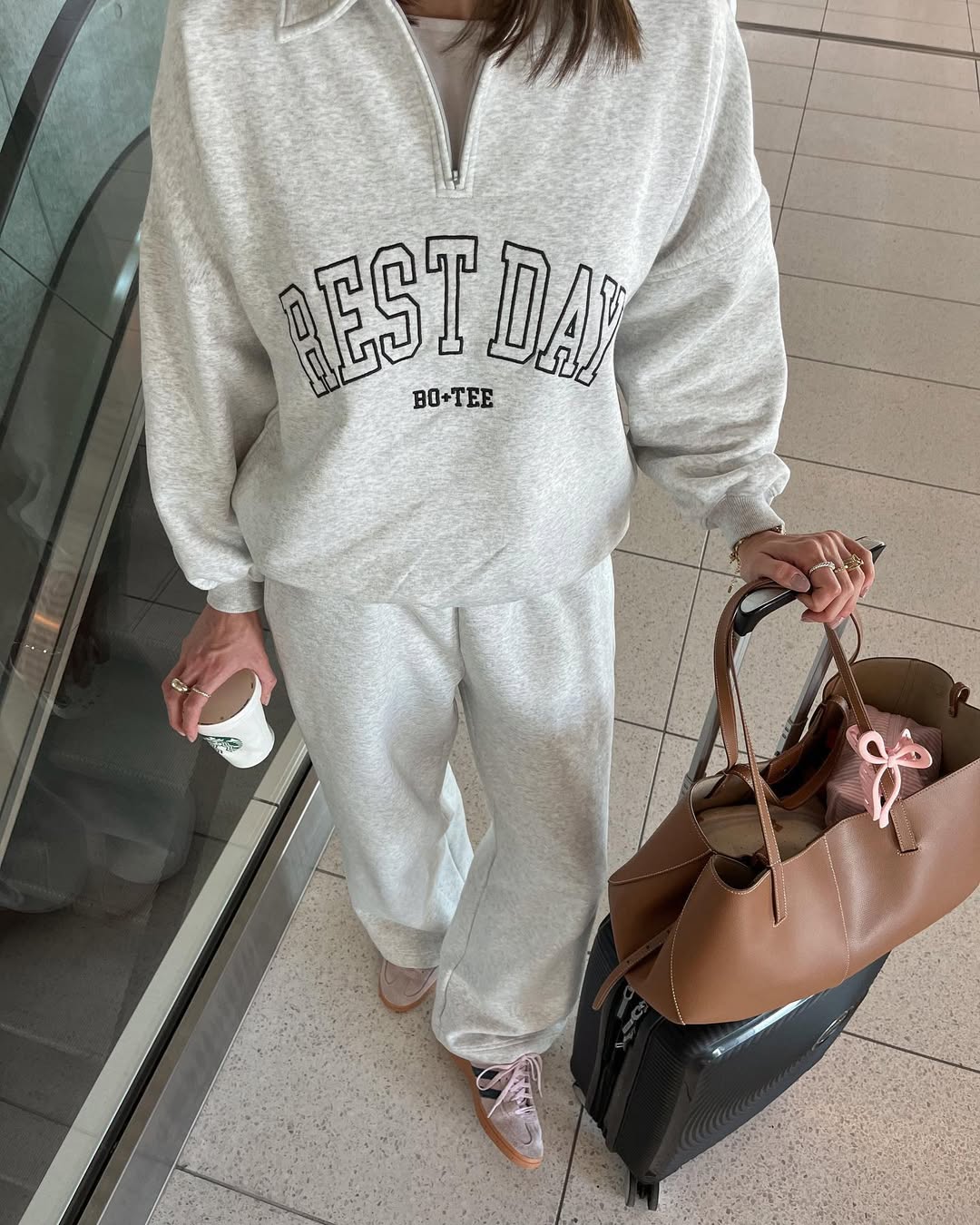 Casual and Cozy Travel Outfit for Airports