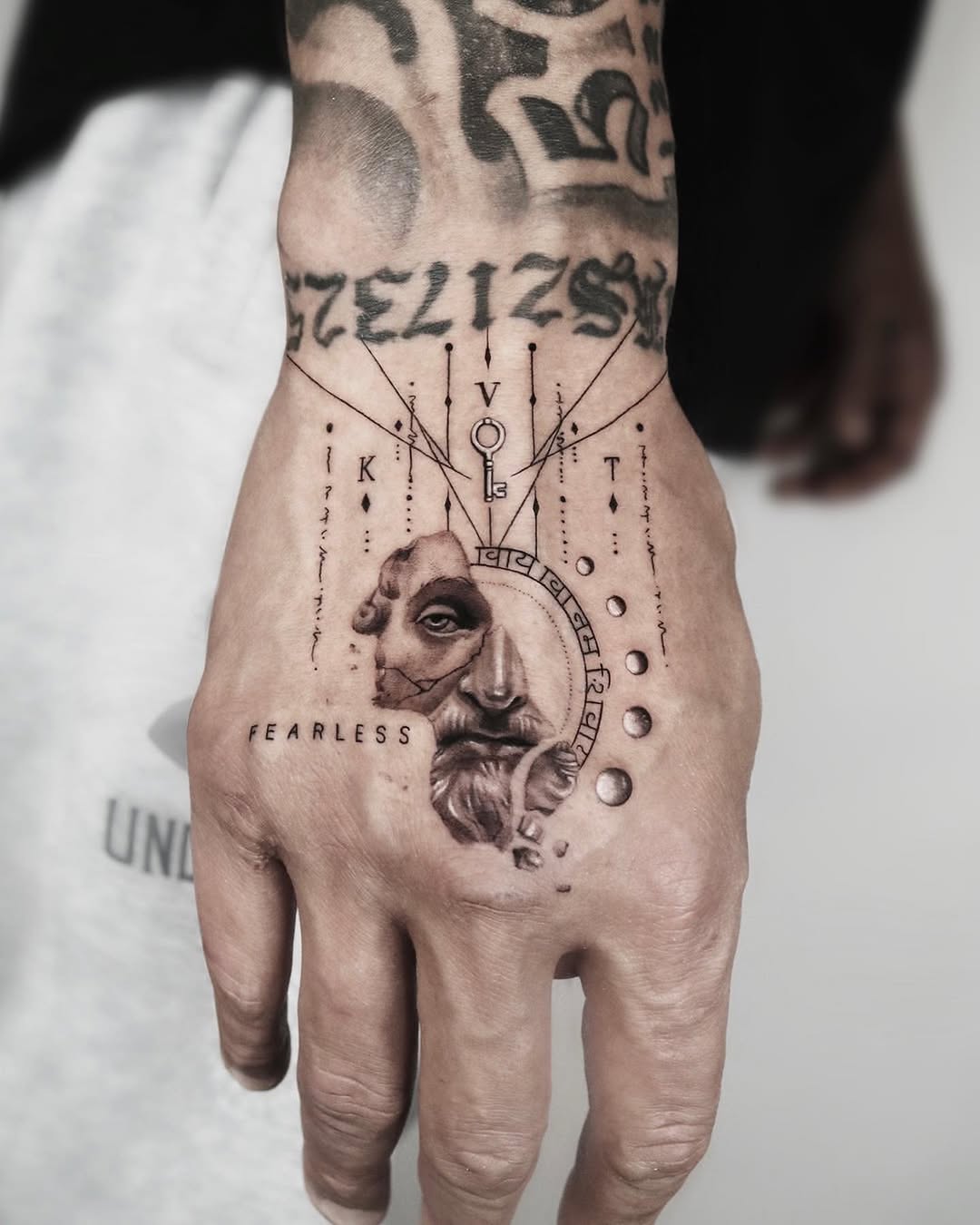 Intricate design showcasing fearless artistry on hand