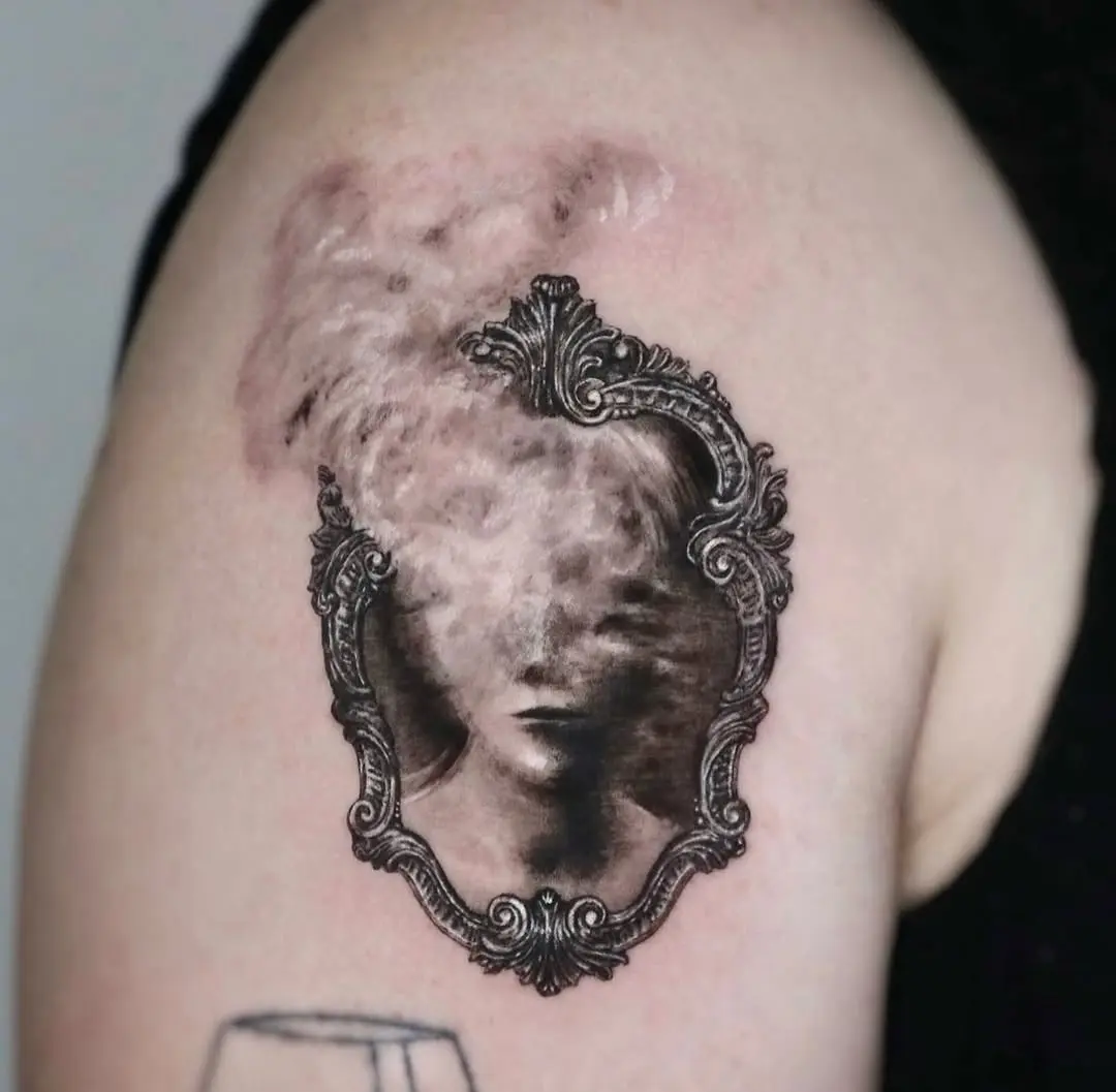 Ethereal Reflection Tattoo on Arm