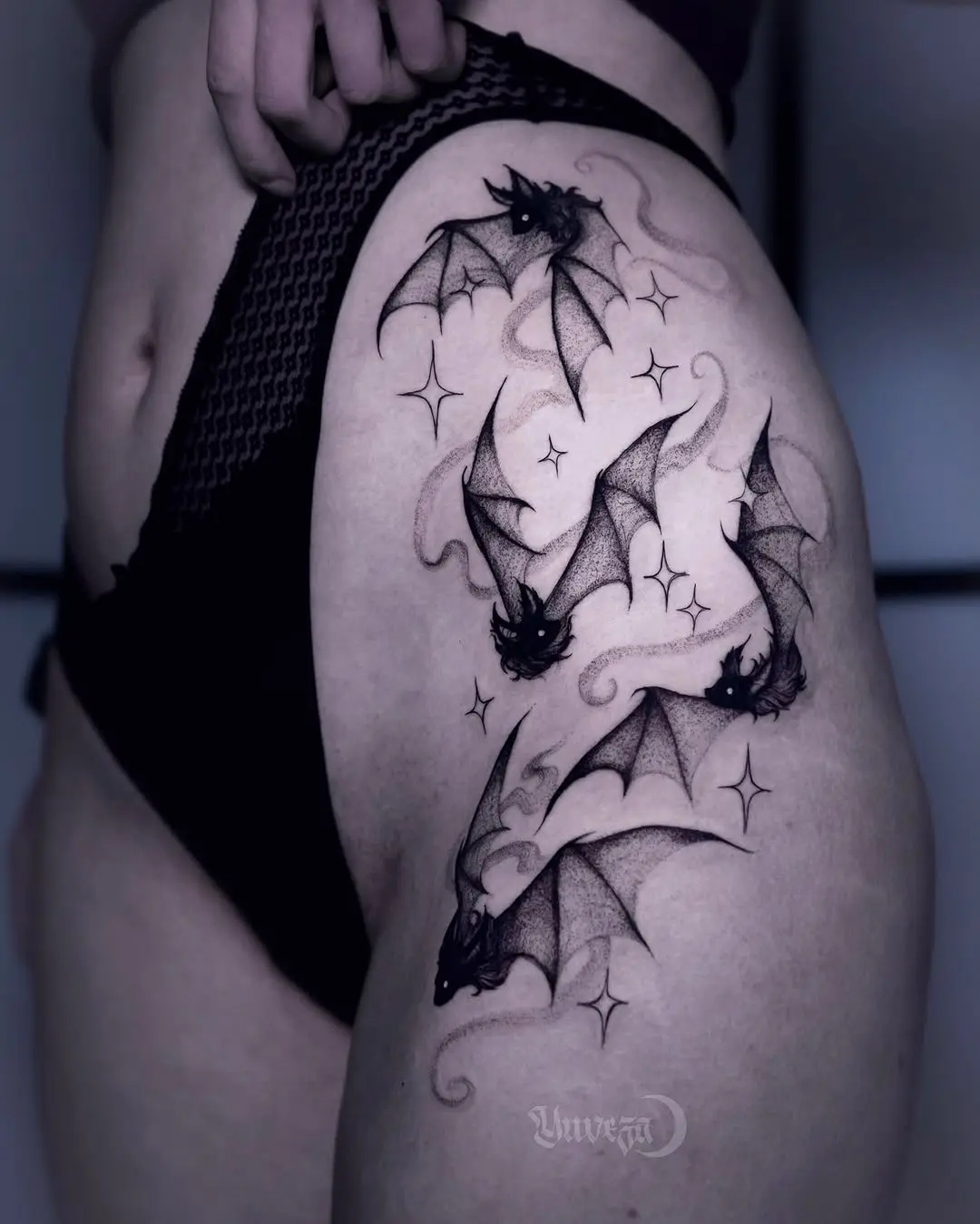 Elegant bat tattoos that embody witchy vibes
