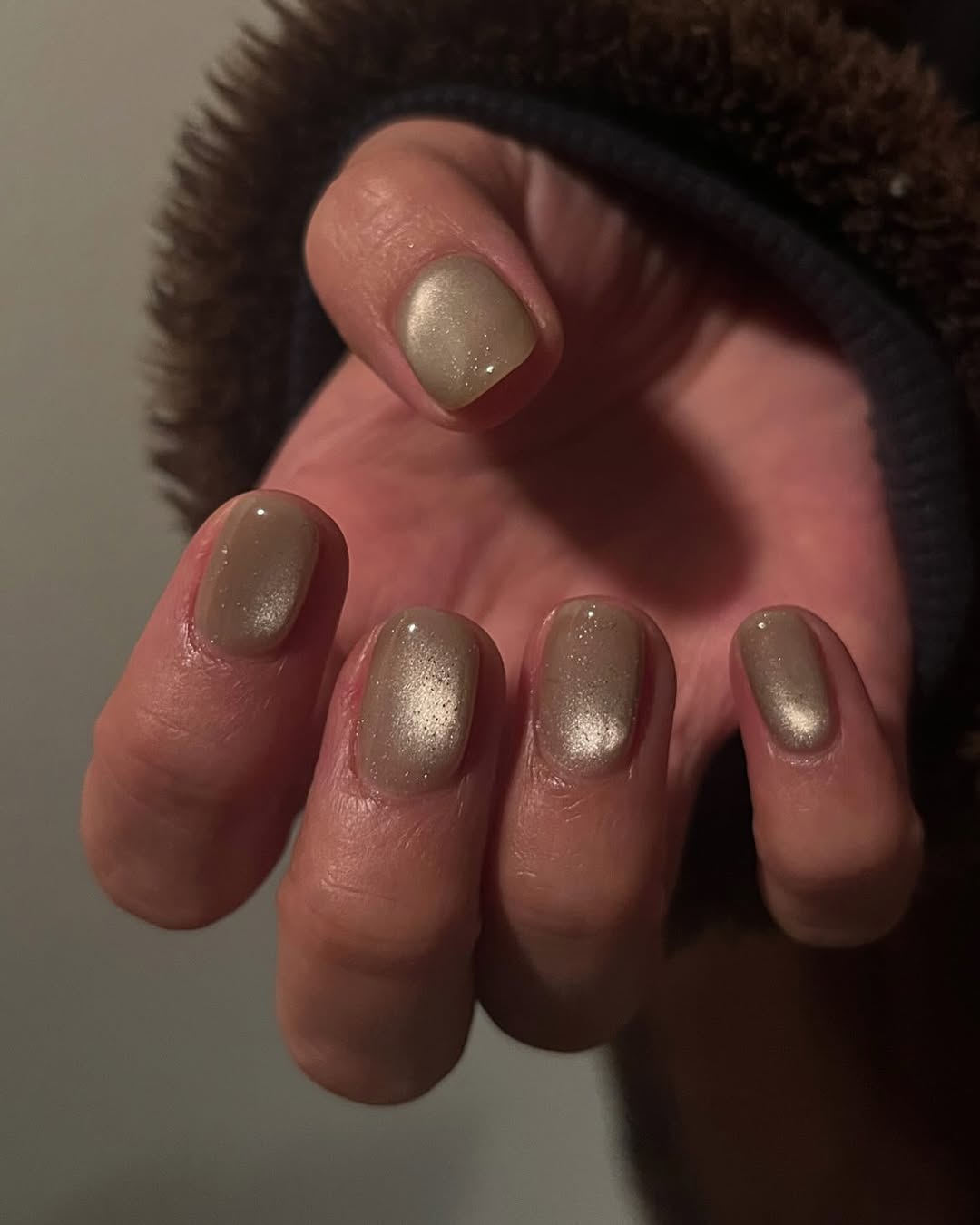 Elegant and understated beige nail design