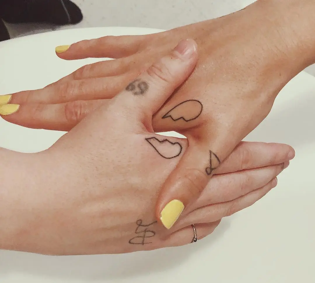 Stylish minimalist tattoos for best friends
