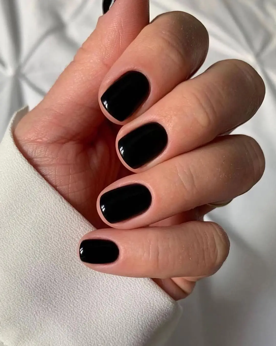 Sleek black nail design for a chic look