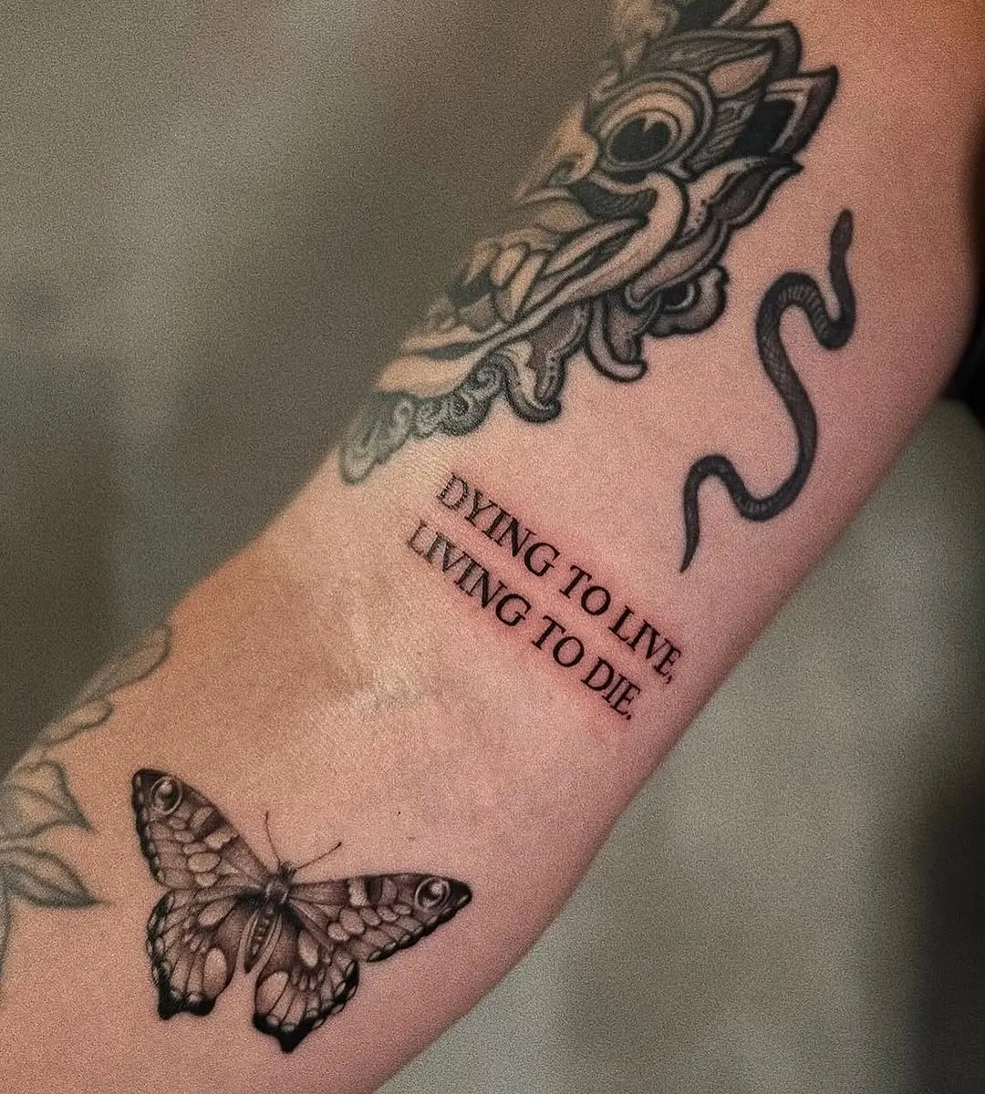 Meaningful tattoo of life and transformation