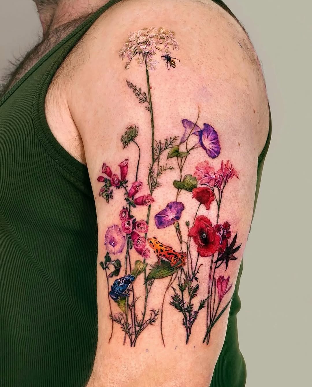 A stunning display of floral artistry on skin