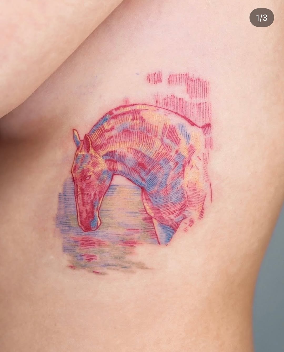 Vibrant depiction of a horse in motion