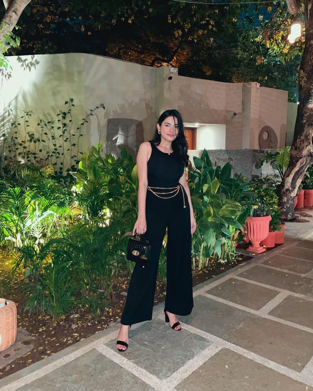 Chic black jumpsuit for elegant evenings out
