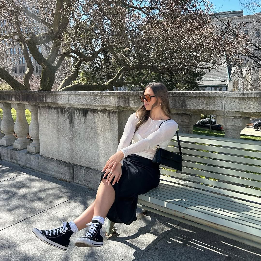 Casual Spring Midi Skirt Outfit Inspiration