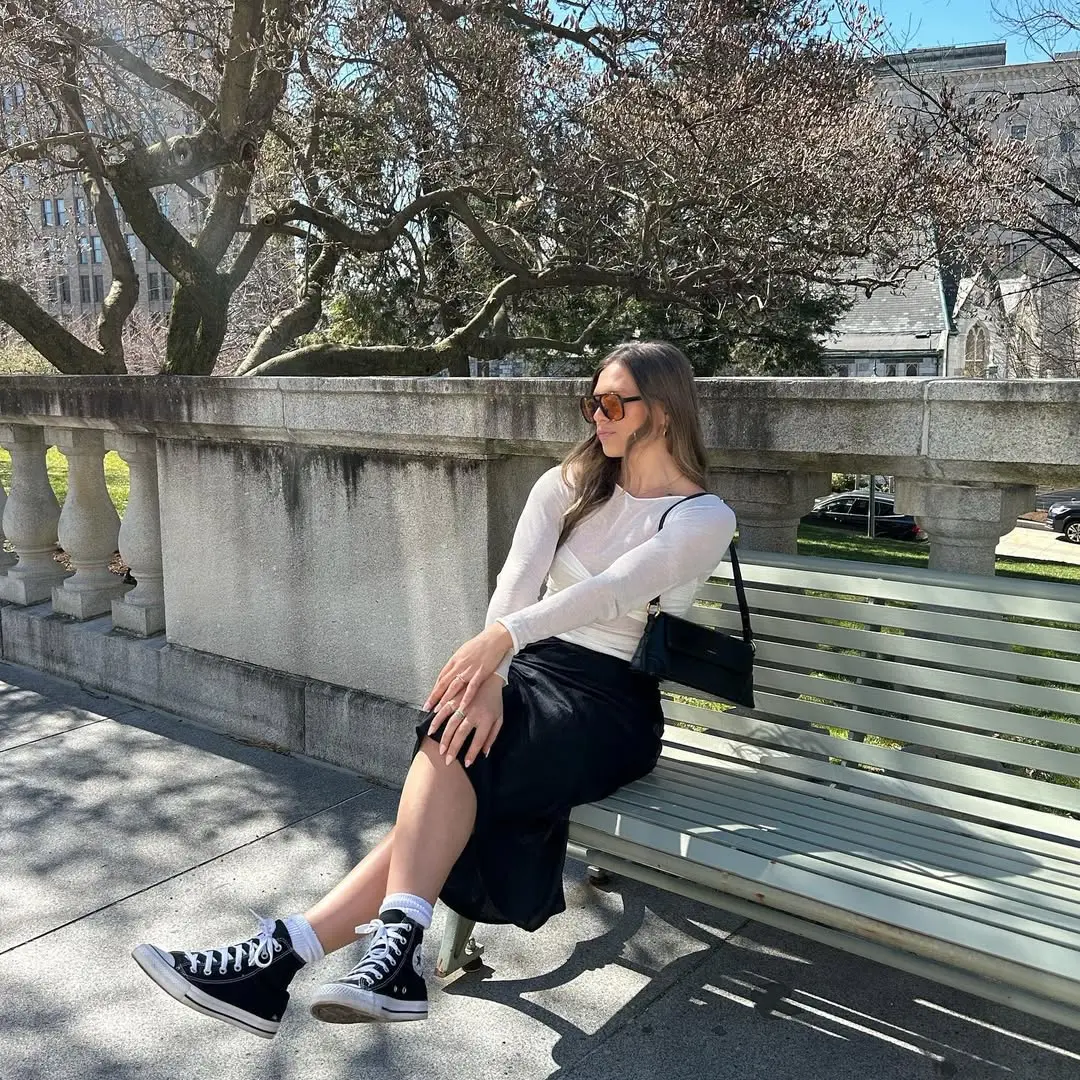 Casual Spring Midi Skirt Outfit Inspiration