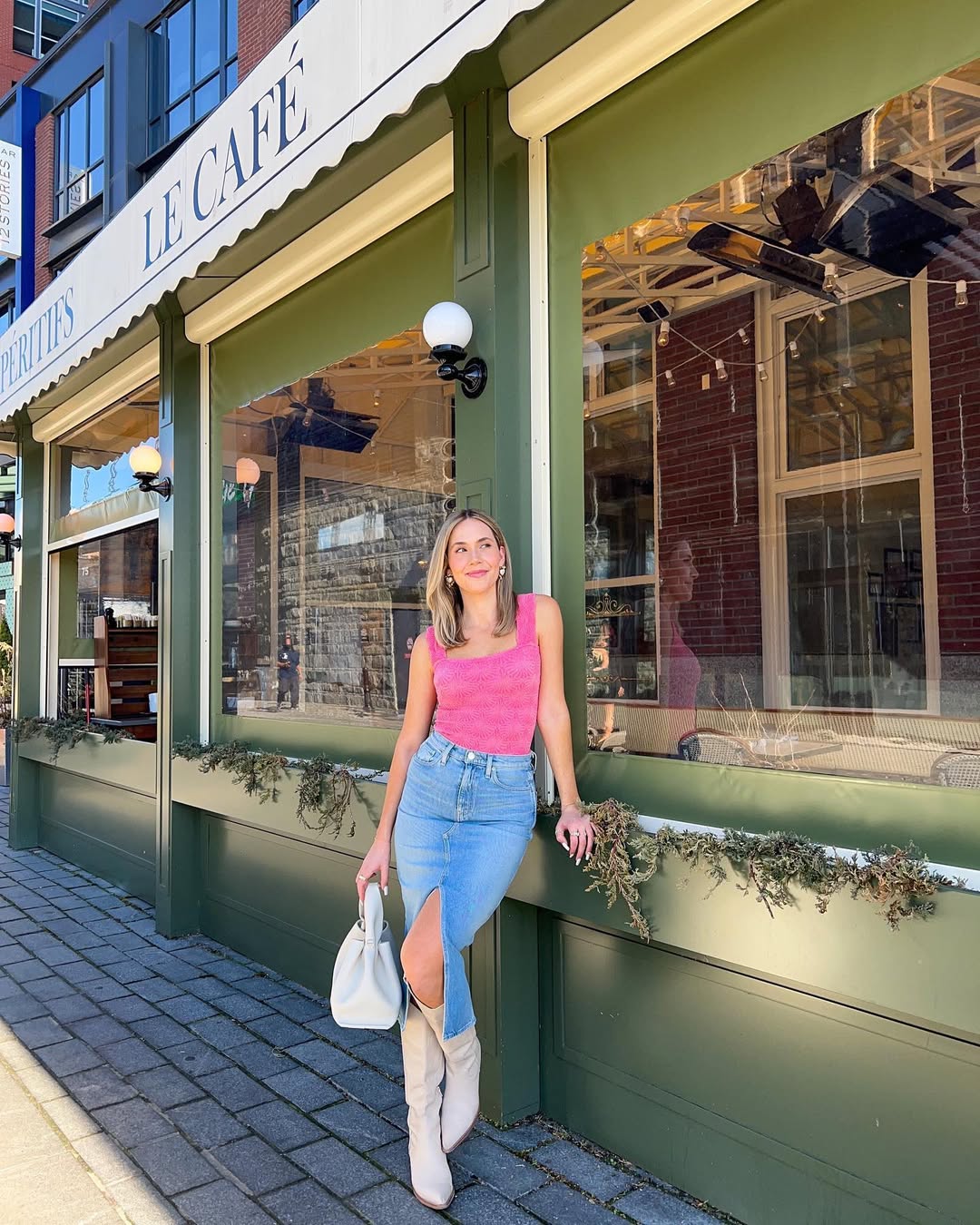 Chic Spring Look with Midi Skirt