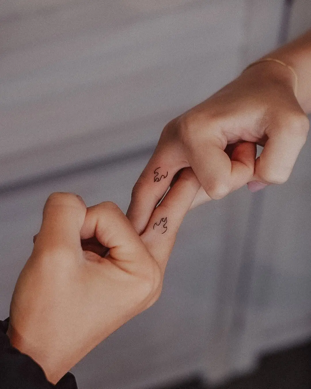 Stylish flame tattoos for best friends