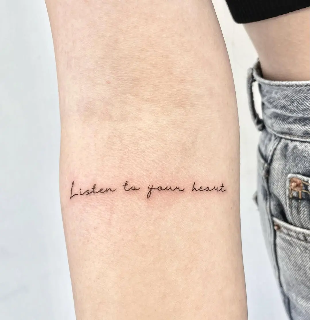Simple yet powerful quote tattoo inspiration
