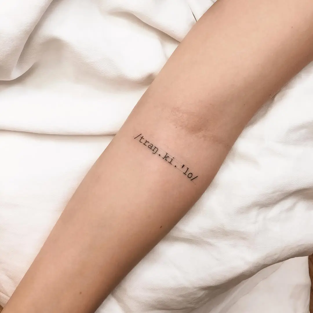 Minimalist transitional tattoo with deep meaning