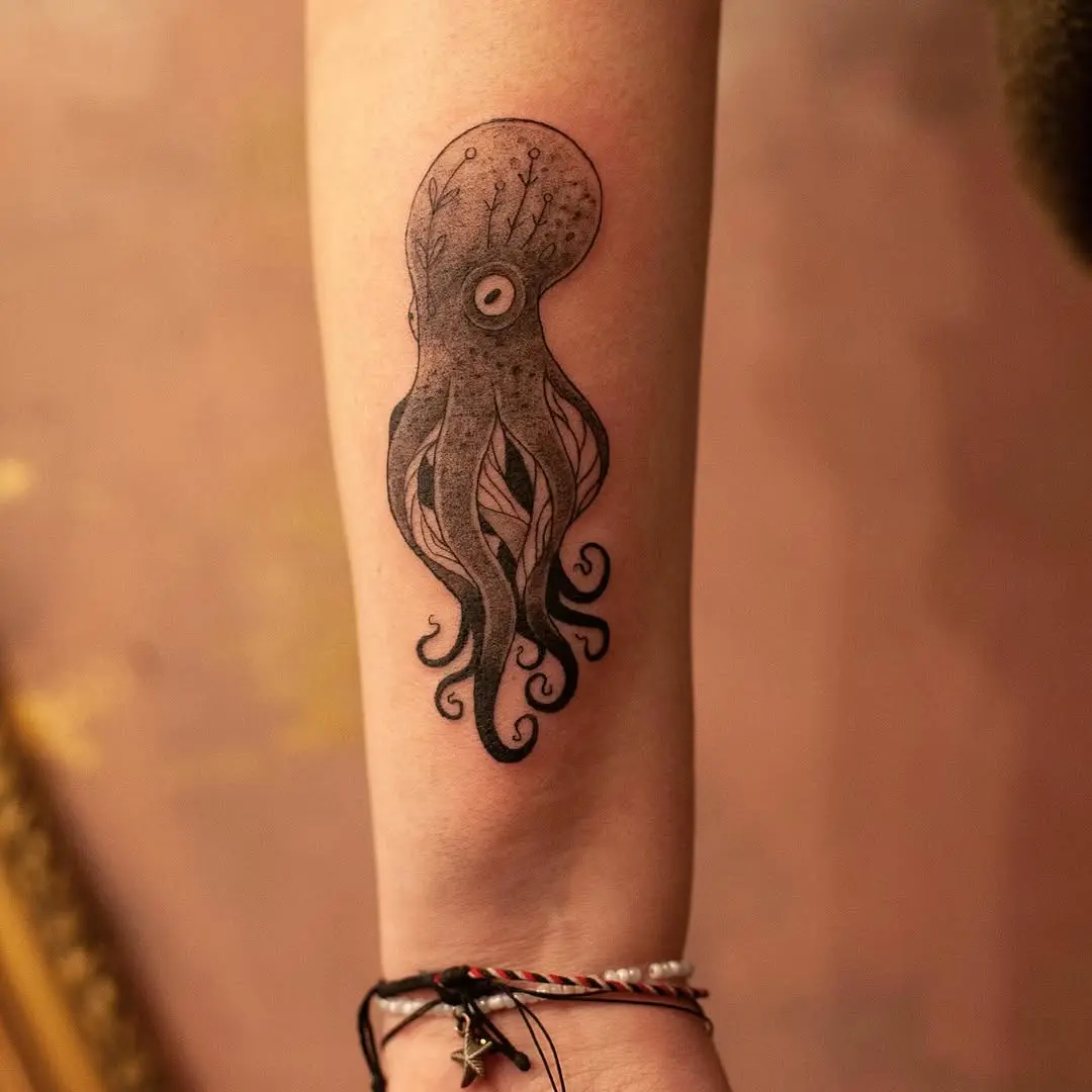 Intricate Octopus Tattoo with Elegant Design