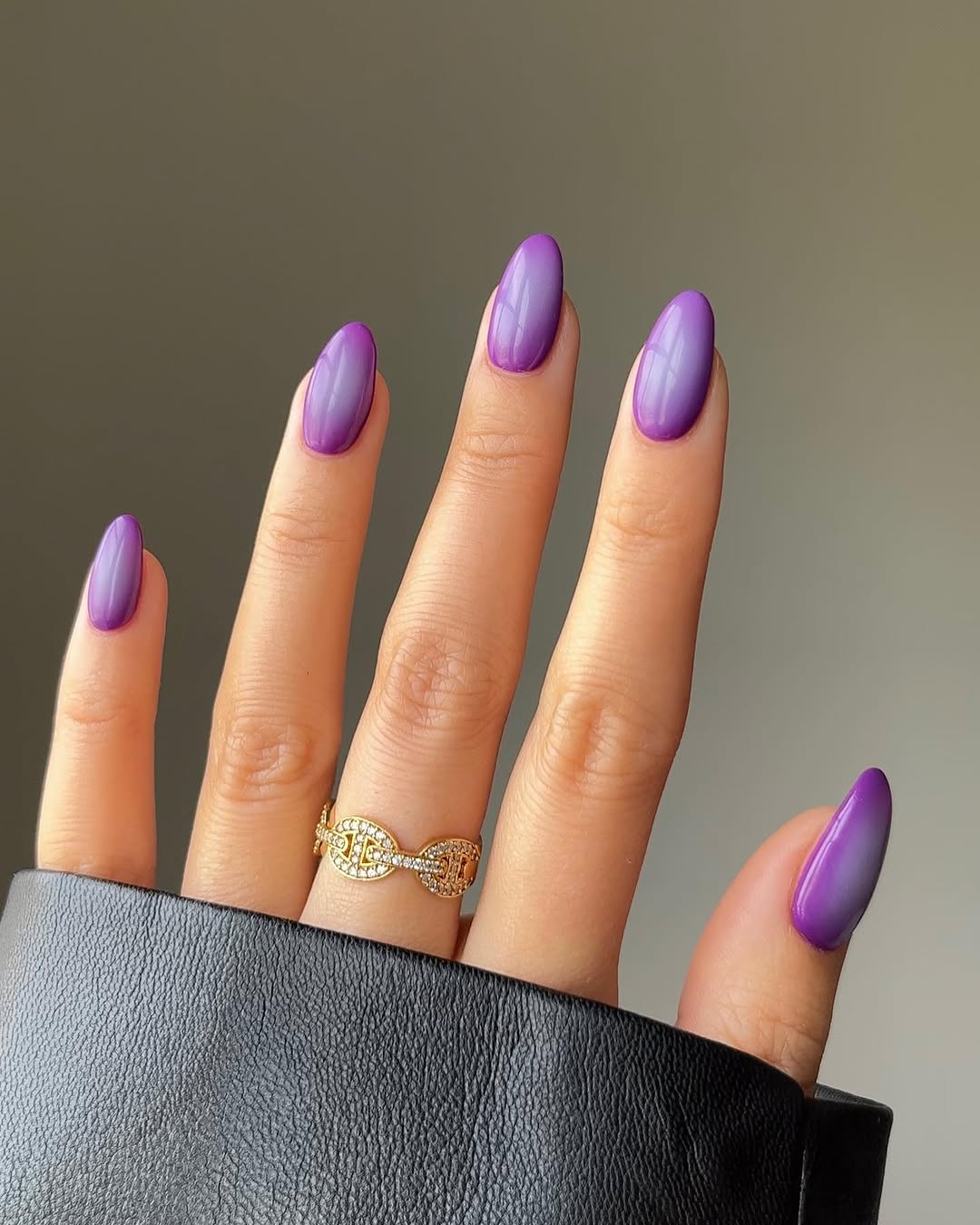 Stunning Ombre Purple Stiletto Nails Shine Bright