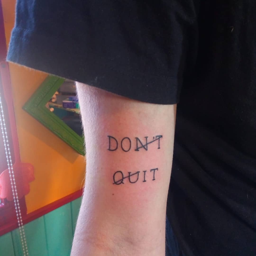 Inspiring tattoo for resilience and determination