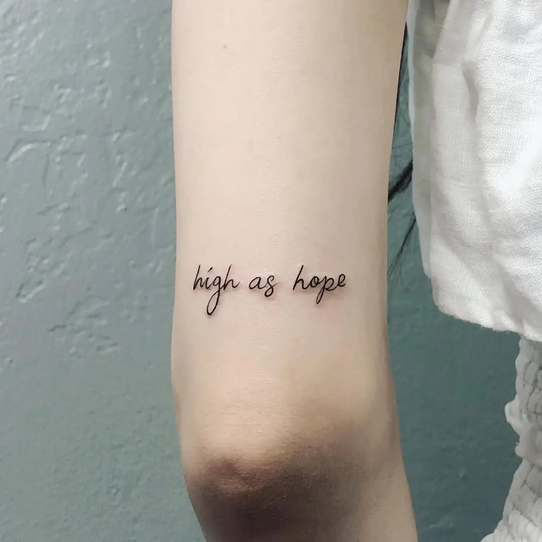 Inspirational Quote Tattoo on the Arm