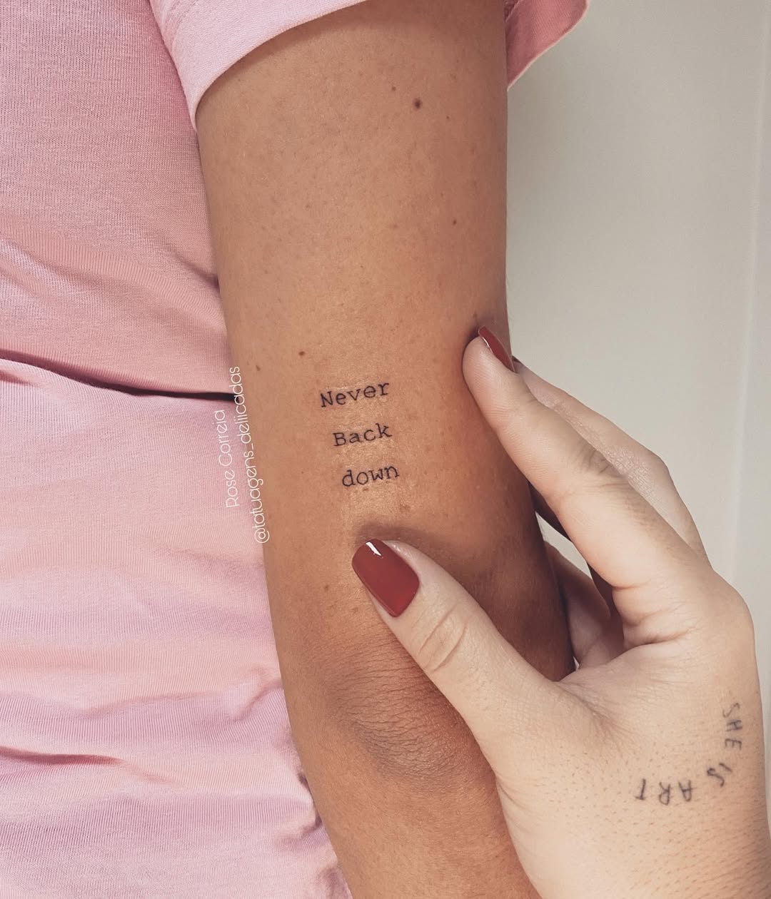 Encouraging quote tattoo for motivation