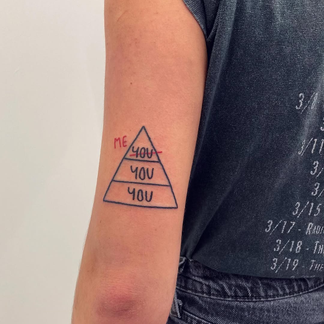 Embrace Yourself with this Triangle Tattoo