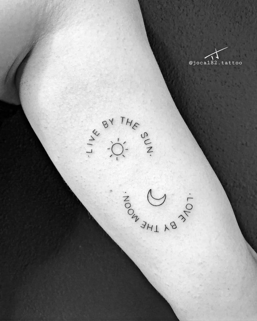 Artistic sun and moon tattoo symbolism