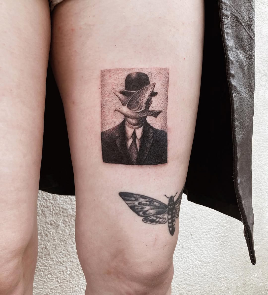 Surreal combination of man and dove design