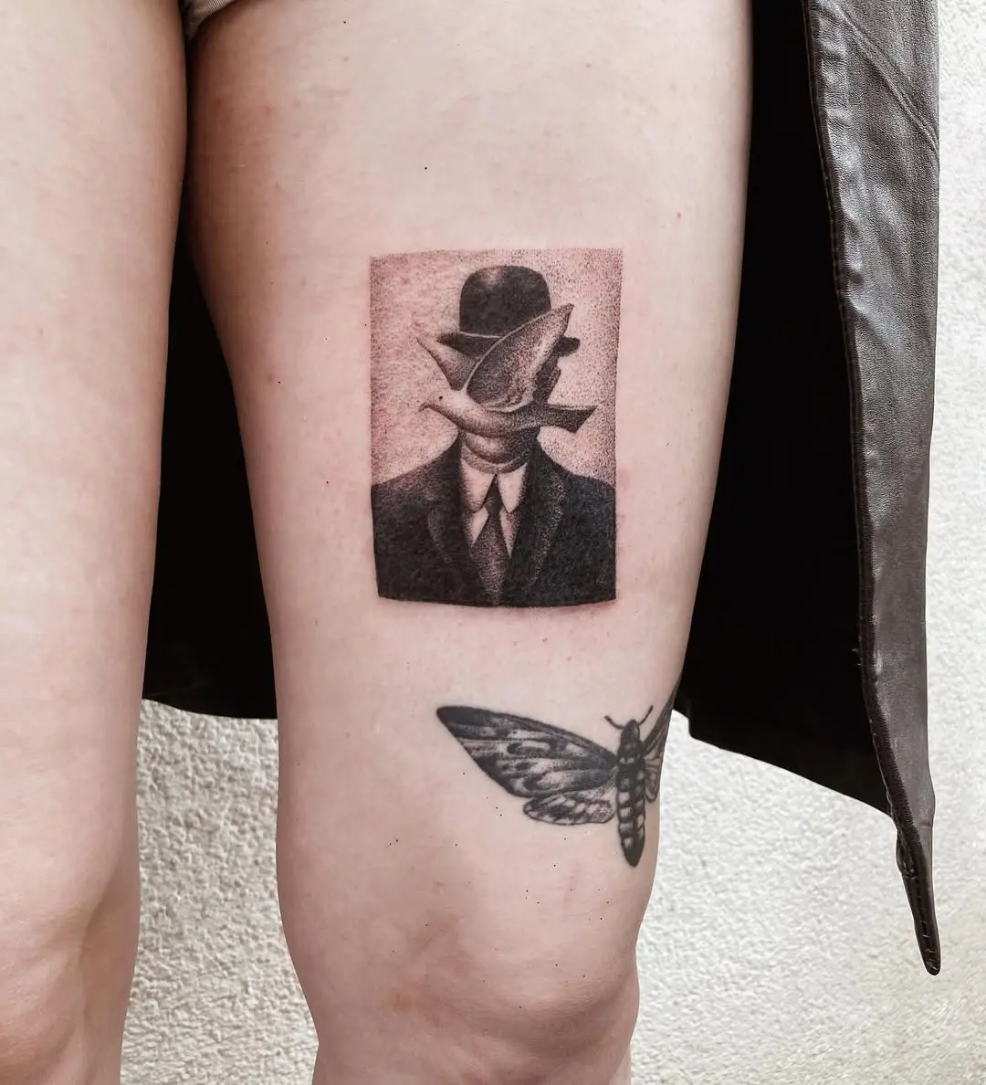 Surreal combination of man and dove design