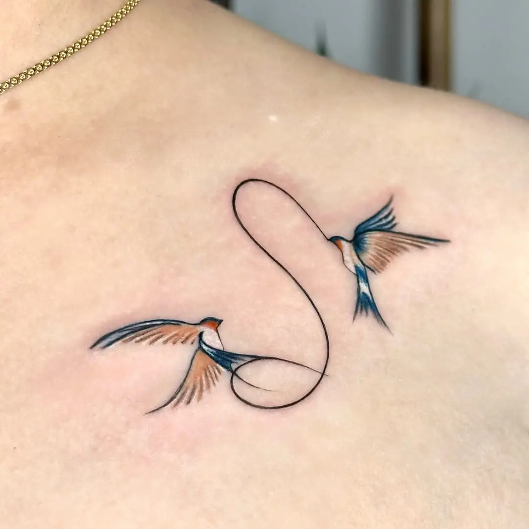 Elegant Swallows Symbolizing Love and Freedom