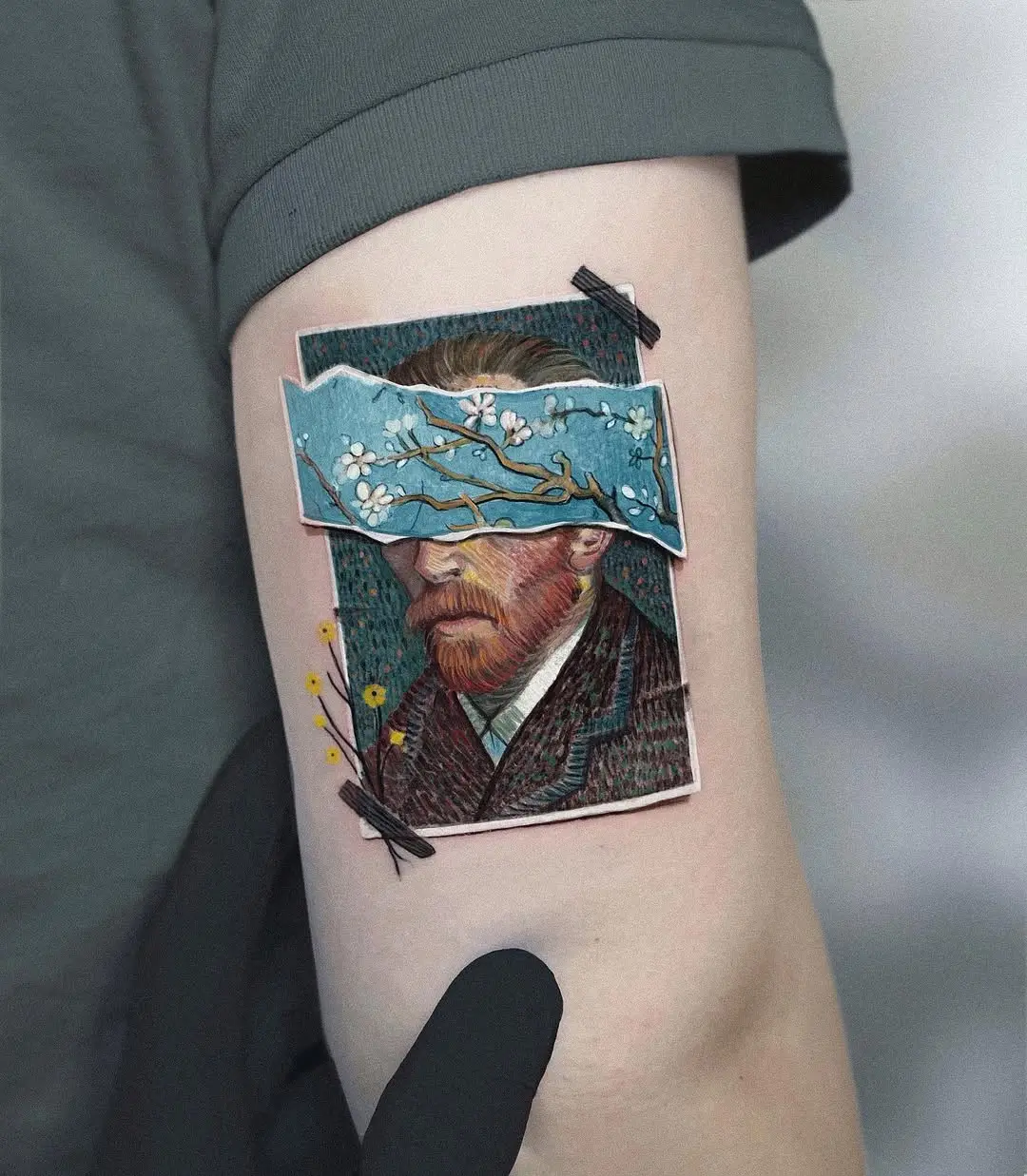 Unique Van Gogh-Inspired Tattoo Design