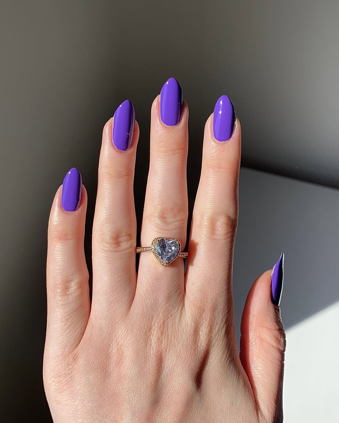 Stylish and Vibrant Purple Nail Design