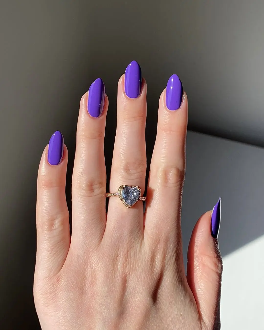 Stylish and Vibrant Purple Nail Design