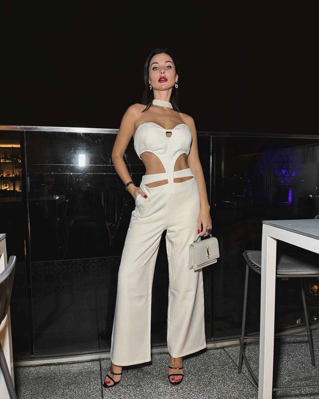 Stylish and Chic White Cutout Jumpsuit Look