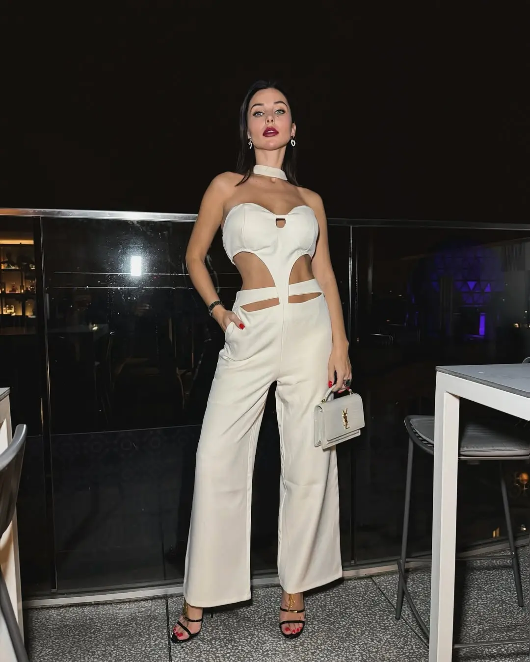 Stylish and Chic White Cutout Jumpsuit Look