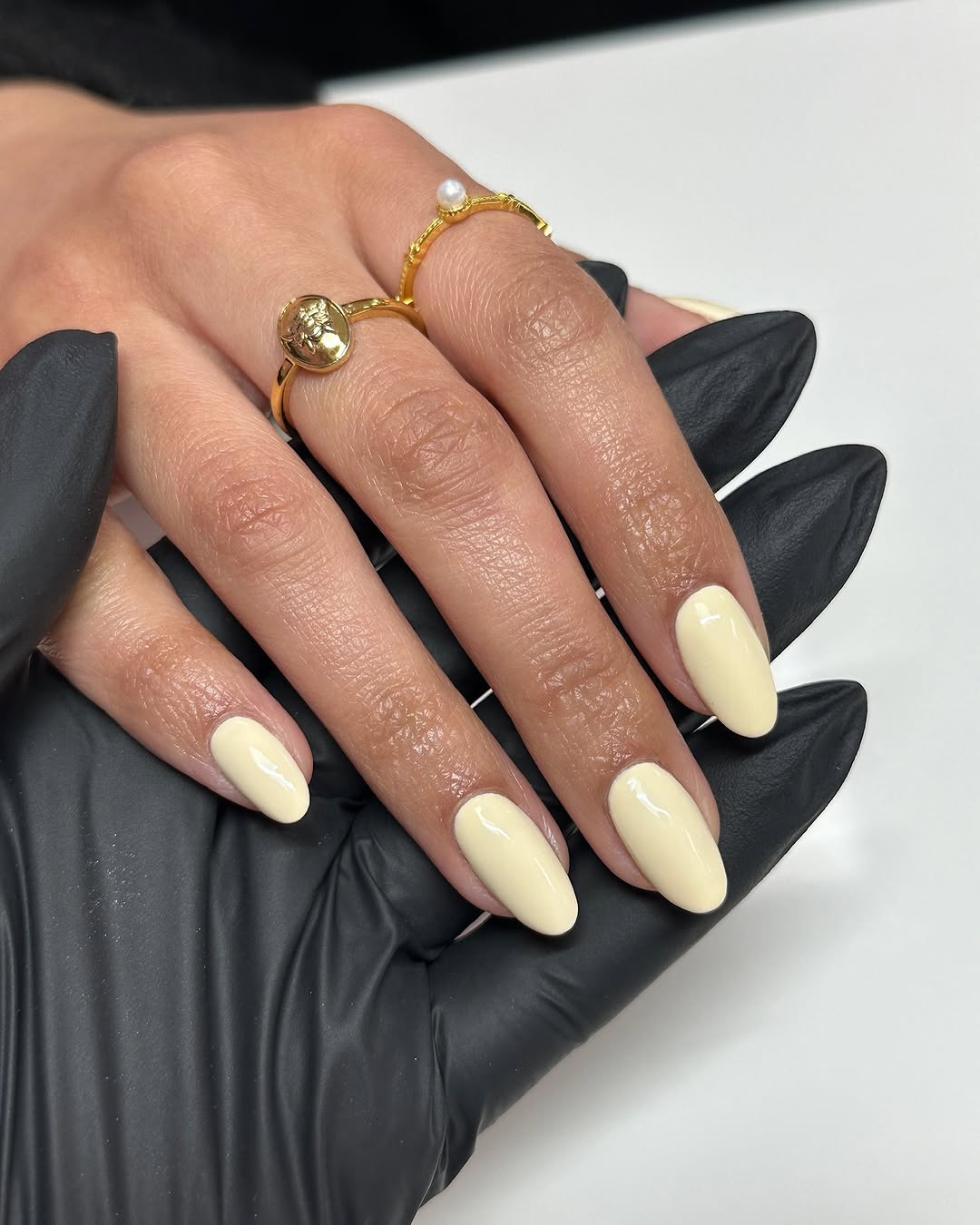 Chic Yellow Nails With Elegant Accessories
