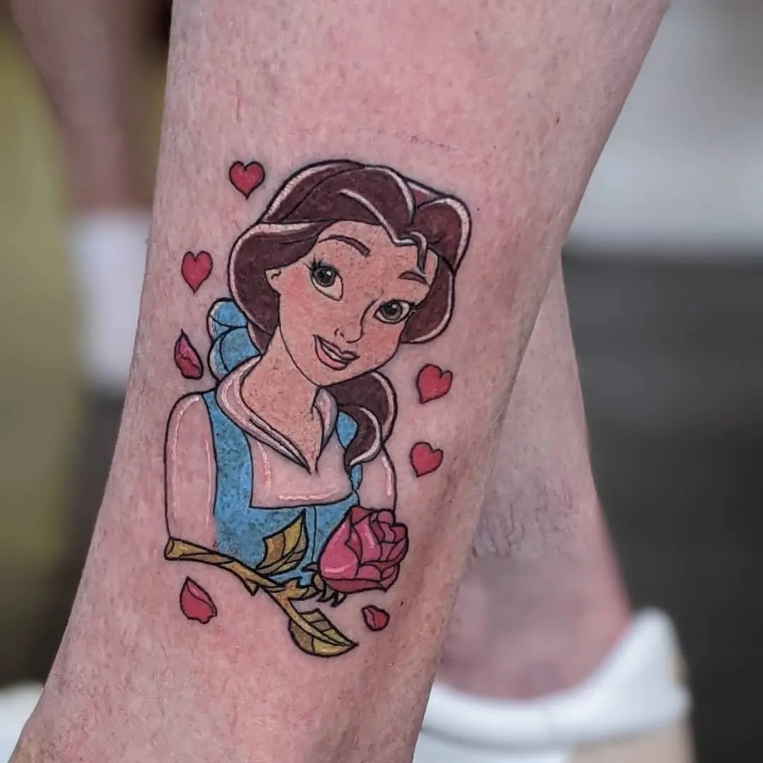 Charming Belle Tattoo with Romantic Flare
