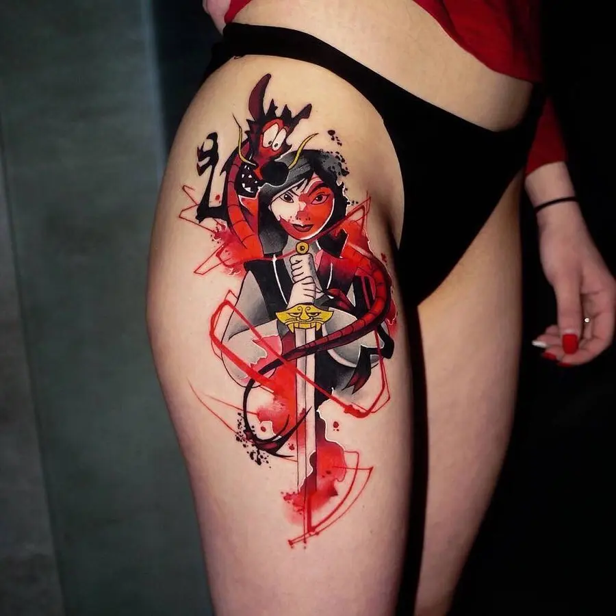 Bold design featuring evil queen and dragon