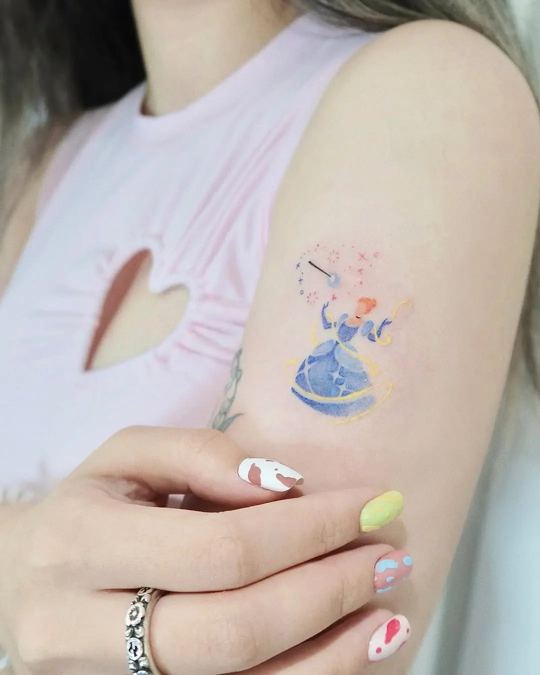 Cinderella-inspired tattoo showcasing enchanting magic