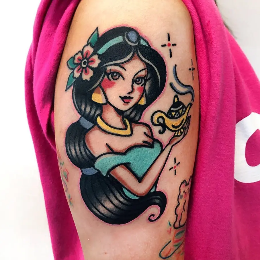 Jasmine tattoo showcasing freedom and magic