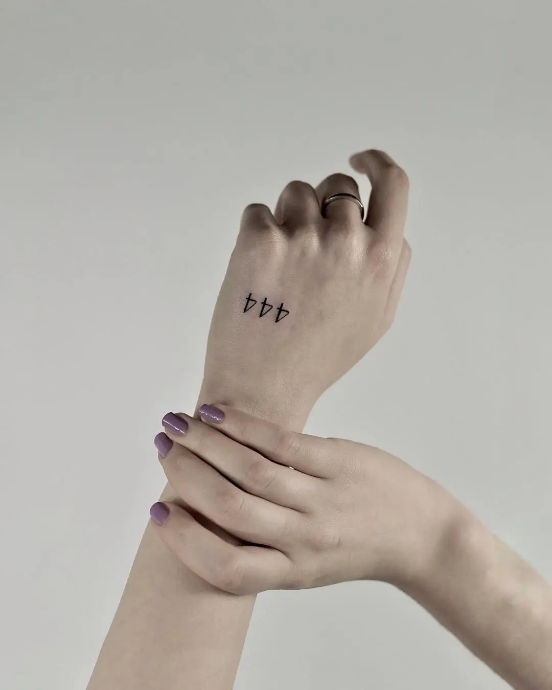 Minimalist 444 Tattoo on Hand