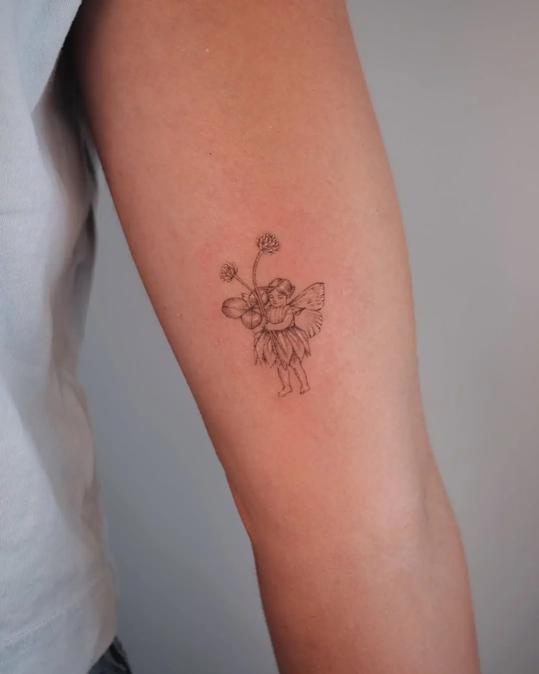 Enchanting fairy tattoo with intricate details