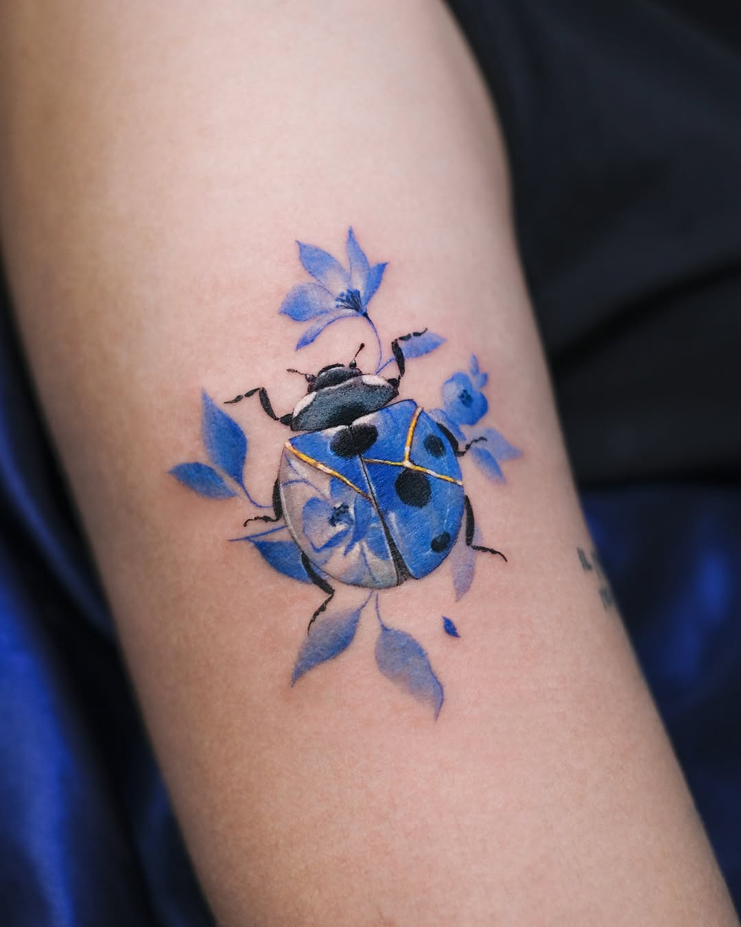 Stunning Kintsugi-Inspired Bug Tattoo Design